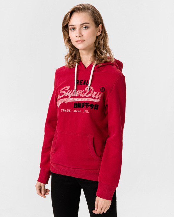 SuperDry Sweatshirt Rot