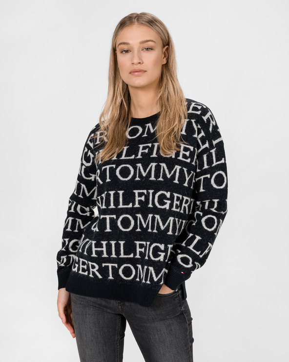 Tommy Hilfiger All-Over Pullover Blau