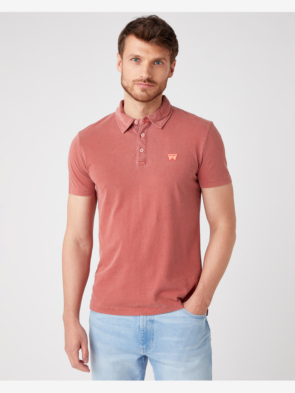 Wrangler Polo T-Shirt Rot