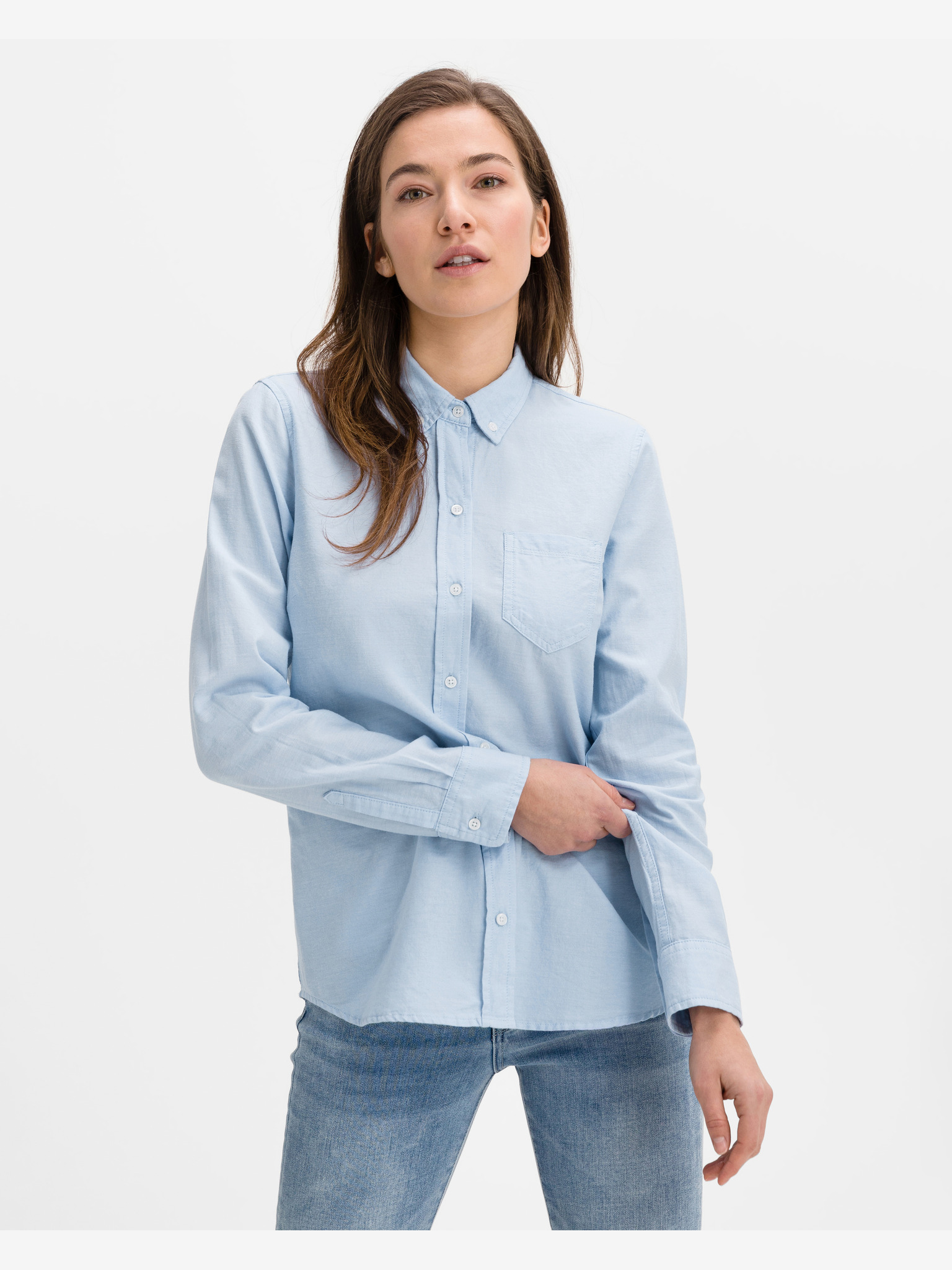 GAP Fitted Boyfriend Oxford Hemd