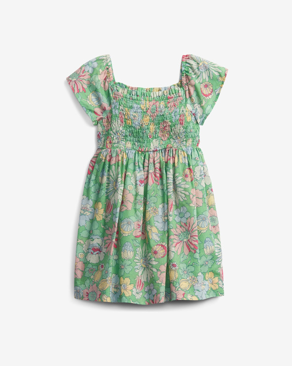 GAP Smocked Floral Kinderkleider Grün
