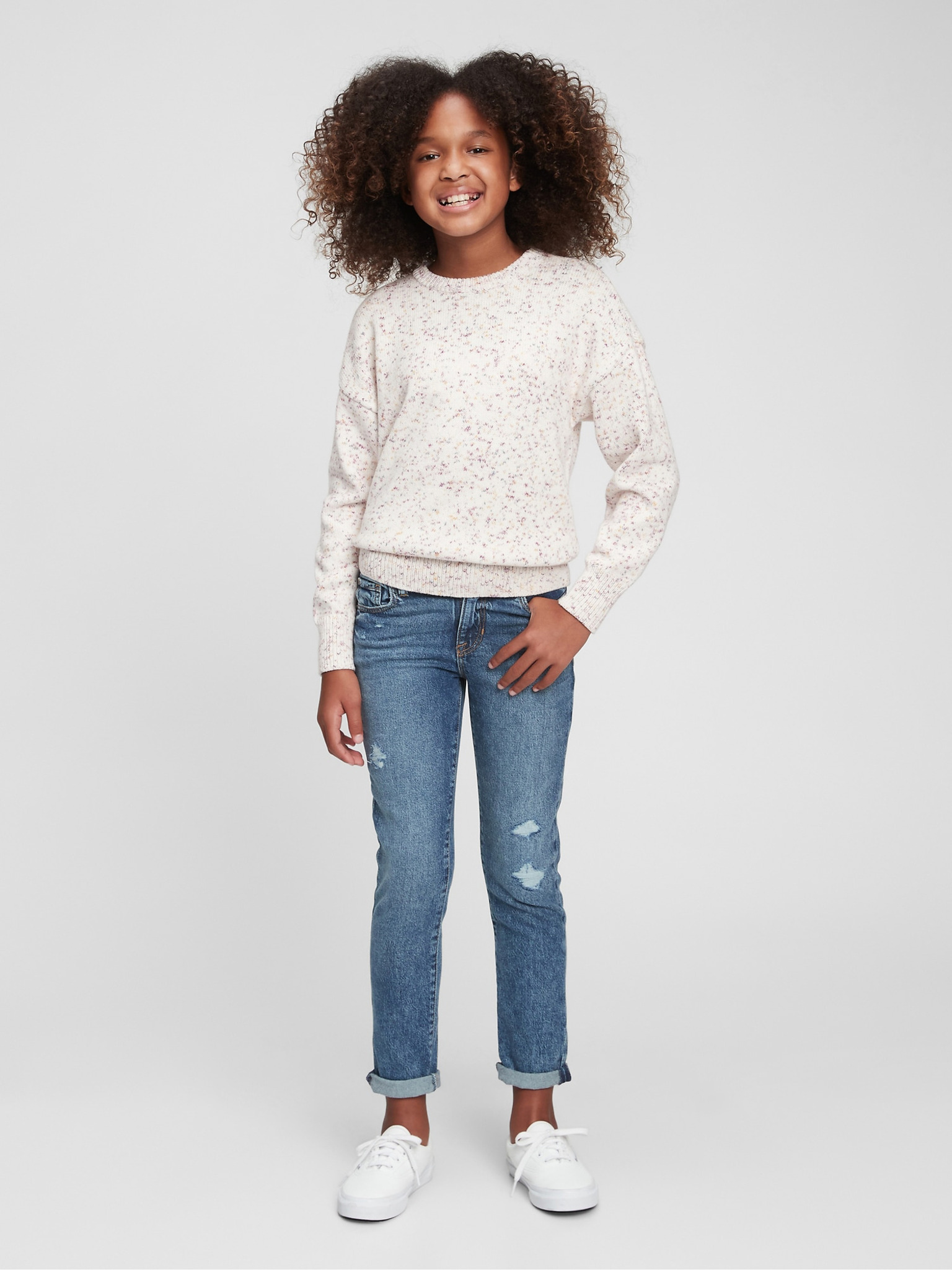 GAP Distressed Girlfriend Washwell™ Jeans - Kinder