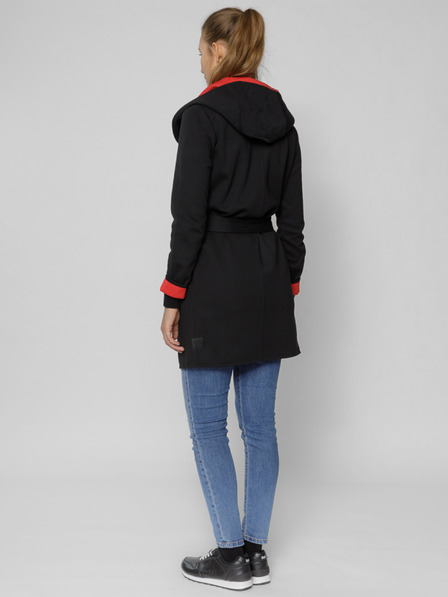 Devergo Rotes und schwarzes Damen Long-Sweatshirt Devergo