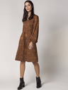SKFK Braun gemustertes Kleid mit Krawatte SKFK Agar