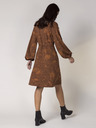 SKFK Braun gemustertes Kleid mit Krawatte SKFK Agar