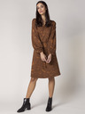 SKFK Braun gemustertes Kleid mit Krawatte SKFK Agar