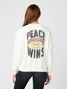 Wrangler Weißes bedrucktes Damen-Sweatshirt von Wrangler Retro Sweat