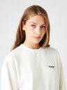 Wrangler Weißes bedrucktes Damen-Sweatshirt von Wrangler Retro Sweat