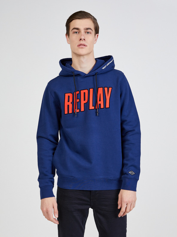 Replay Blauer Herren-Kapuzenpullover von Replay
