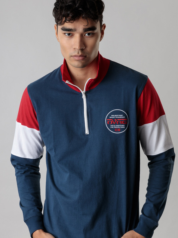 Devergo Dunkelblaues Herren-Sweatshirt Devergo