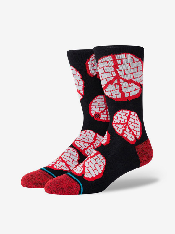Stance Rot und schwarz gemusterte Herrensocken Stance Rocksteady