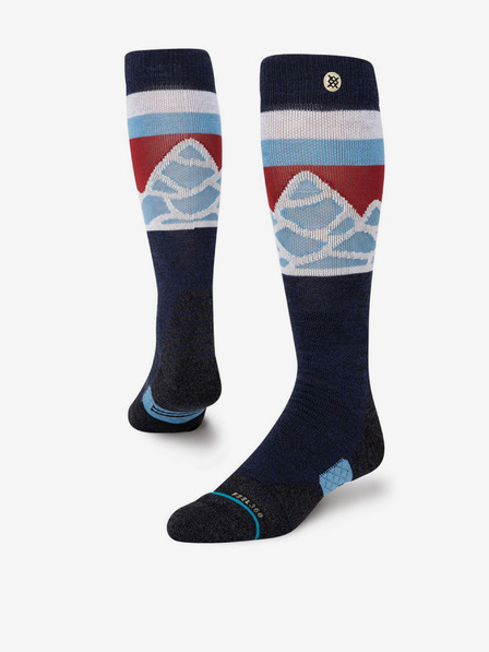 Stance Dunkelblaue gemusterte Herrensocken mit Wollmischung Stance Spillway