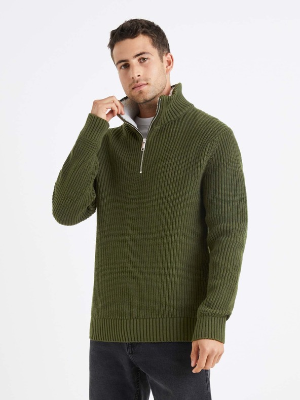 Celio Veviking Pullover Grün