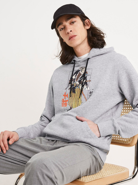 Celio Graues bedrucktes Herren-Sweatshirt Celio TORC