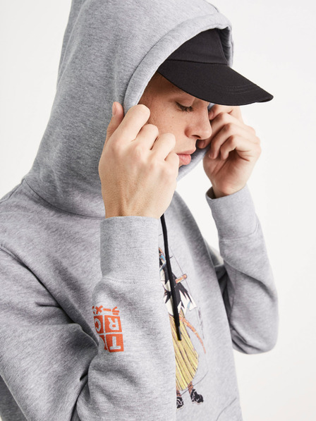 Celio Graues bedrucktes Herren-Sweatshirt Celio TORC