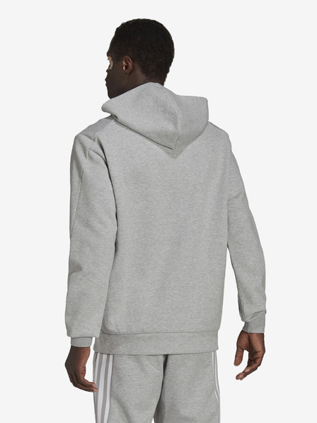 adidas Performance Hellgrauer gestromter Hoodie von adidas Performance