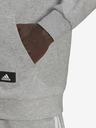 adidas Performance Hellgrauer gestromter Hoodie von adidas Performance