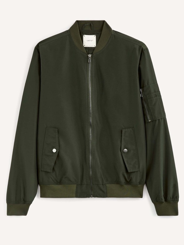Celio Dunkelgrüne Herrenjacke Celio Rualfbomb