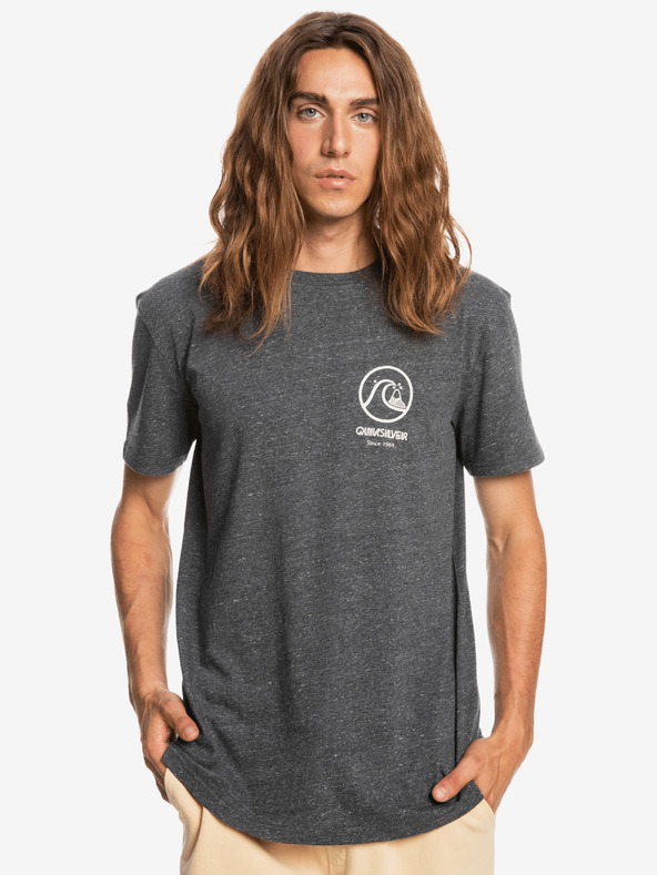 Quiksilver Dunkelgraues Herren Quiksilver Gone Words Denim Shirt