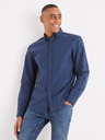 Celio Blau kariertes Herrenhemd Celio