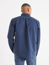 Celio Blau kariertes Herrenhemd Celio