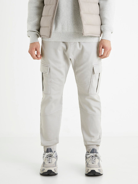 Celio Hellgraue Herrenhose mit Taschen Celio Cargo