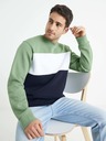 Celio Grün-schwarz gestreiftes Herren-Sweatshirt Celio Betrail