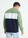 Celio Grün-schwarz gestreiftes Herren-Sweatshirt Celio Betrail