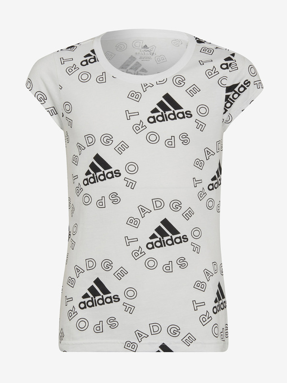 adidas Performance Weißes gemustertes Mädchen-T-Shirt adidas Performance