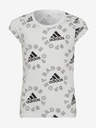adidas Performance Weißes gemustertes Mädchen-T-Shirt adidas Performance