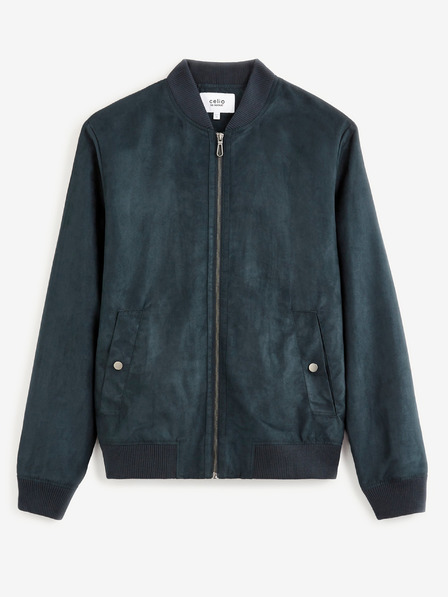 Celio Dunkelblauer Herrenbomber in Wildlederoptik Celio Budain