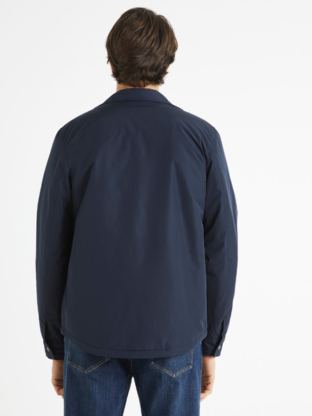 Celio Dunkelblaue Celio Bushirtnyl Herrenjacke mit Taschen