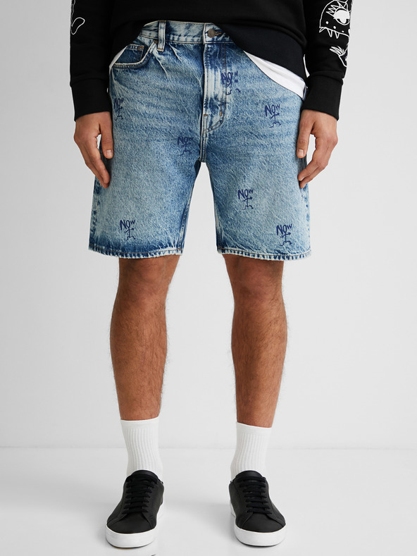 Desigual Blaue Denim-Shorts für Herren Desigual Filo