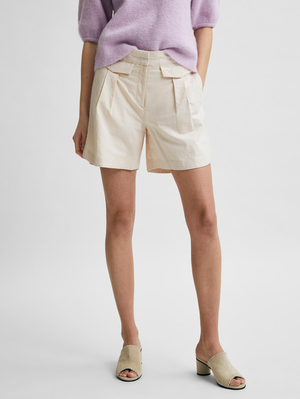 Selected Femme Cecilie Shorts Weiß