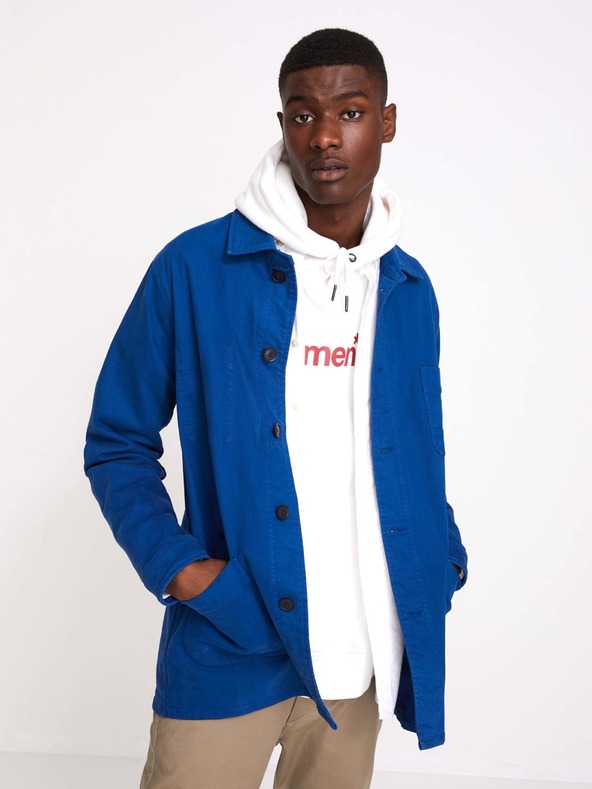 Celio Blaue leichte Herrenjacke mit Taschen Celio Muse