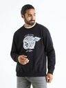 Celio Schwarzes bedrucktes Herren-Sweatshirt Celio Beprice