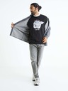 Celio Schwarzes bedrucktes Herren-Sweatshirt Celio Beprice