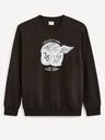 Celio Schwarzes bedrucktes Herren-Sweatshirt Celio Beprice