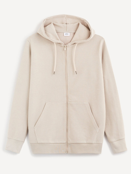 Celio Hellgrauer Basic-Kapuzenpullover für Herren Celio Becolo