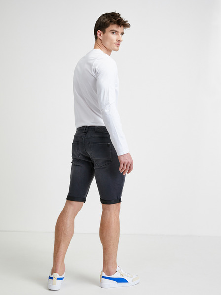 Devergo Dunkelgraue Herren Denim Shorts Devergo