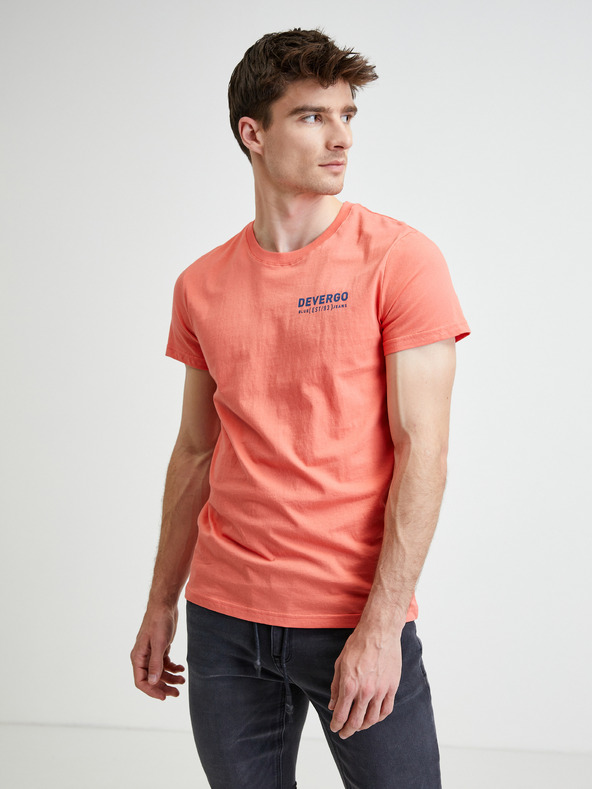 Devergo Orange Herren-T-Shirt Devergo
