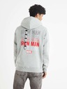 Celio Hellgraues Herren-Sweatshirt Celio Iron Man bedruckt