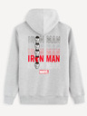 Celio Hellgraues Herren-Sweatshirt Celio Iron Man bedruckt