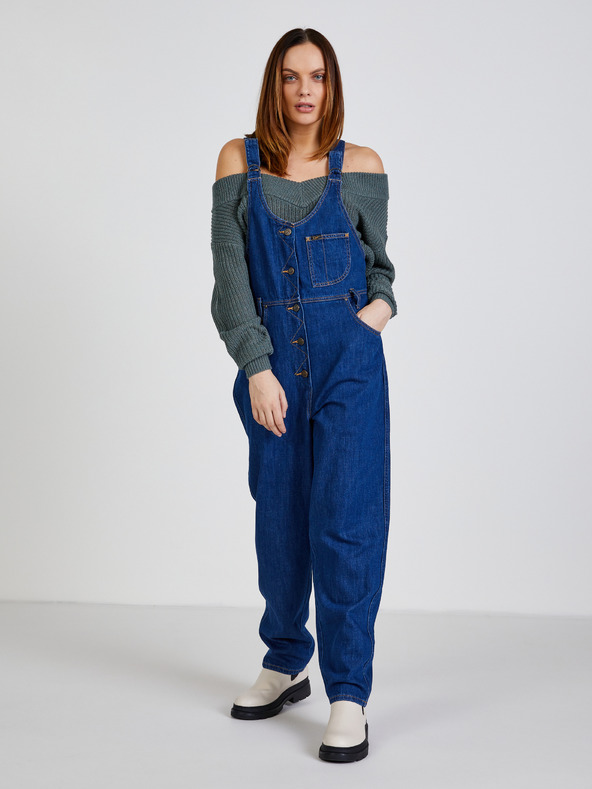 Lee Mom Bib Trousers with braces Blau