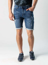 Devergo Dunkelblaue Herren Denim Shorts mit Ripstop-Effekt Devergo