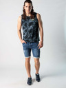 Devergo Dunkelblaue Herren Denim Shorts mit Ripstop-Effekt Devergo