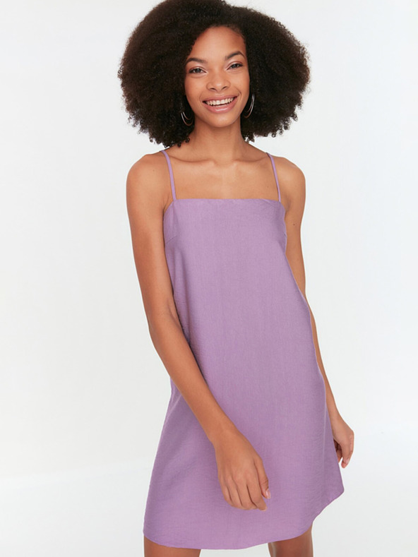 Trendyol Hellviolettes Kurzes Trägerkleid für Damen Trendyol
