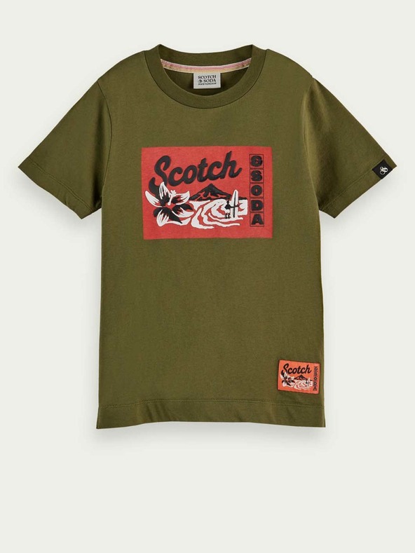 Scotch & Soda Khakifarbenes Scotch & Soda-T-Shirt für Jungen