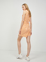 Pieces Weiß-orange gestreifter kurzer Jumpsuit mit Krawatte Pieces Tamar