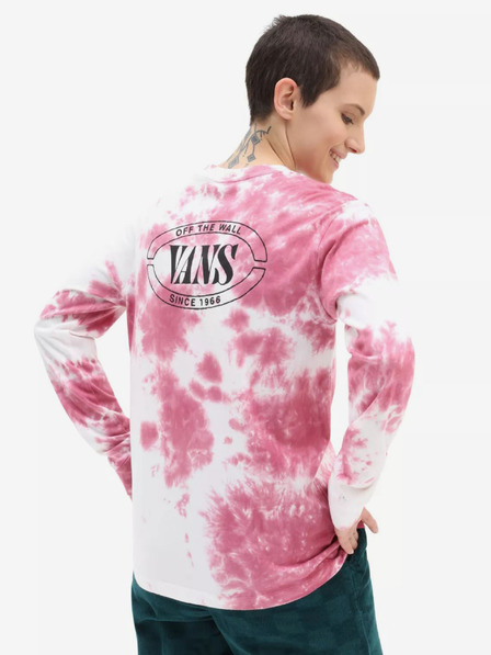 Vans Weißes und rosa Batik-Langarmshirt für Frauen VANS